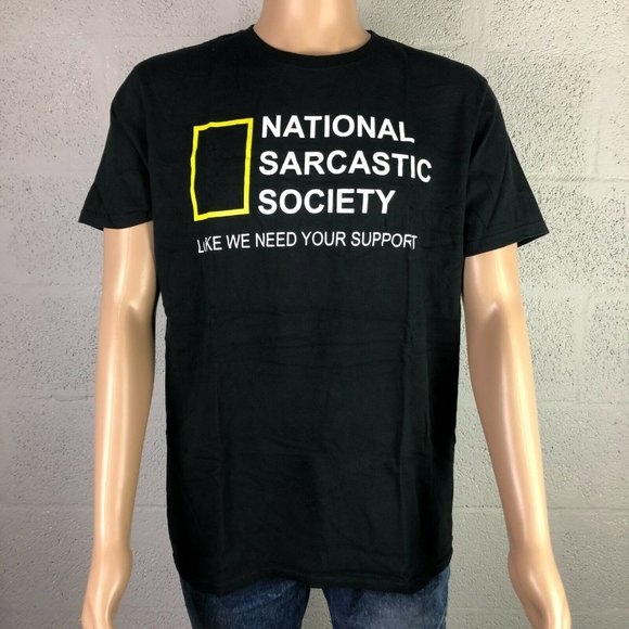 TeeLuv National Sarcastic Society T-shirt Men's Size Large - Picture 2 of 4